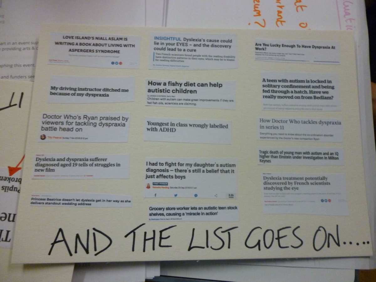 Visitors protest sign.