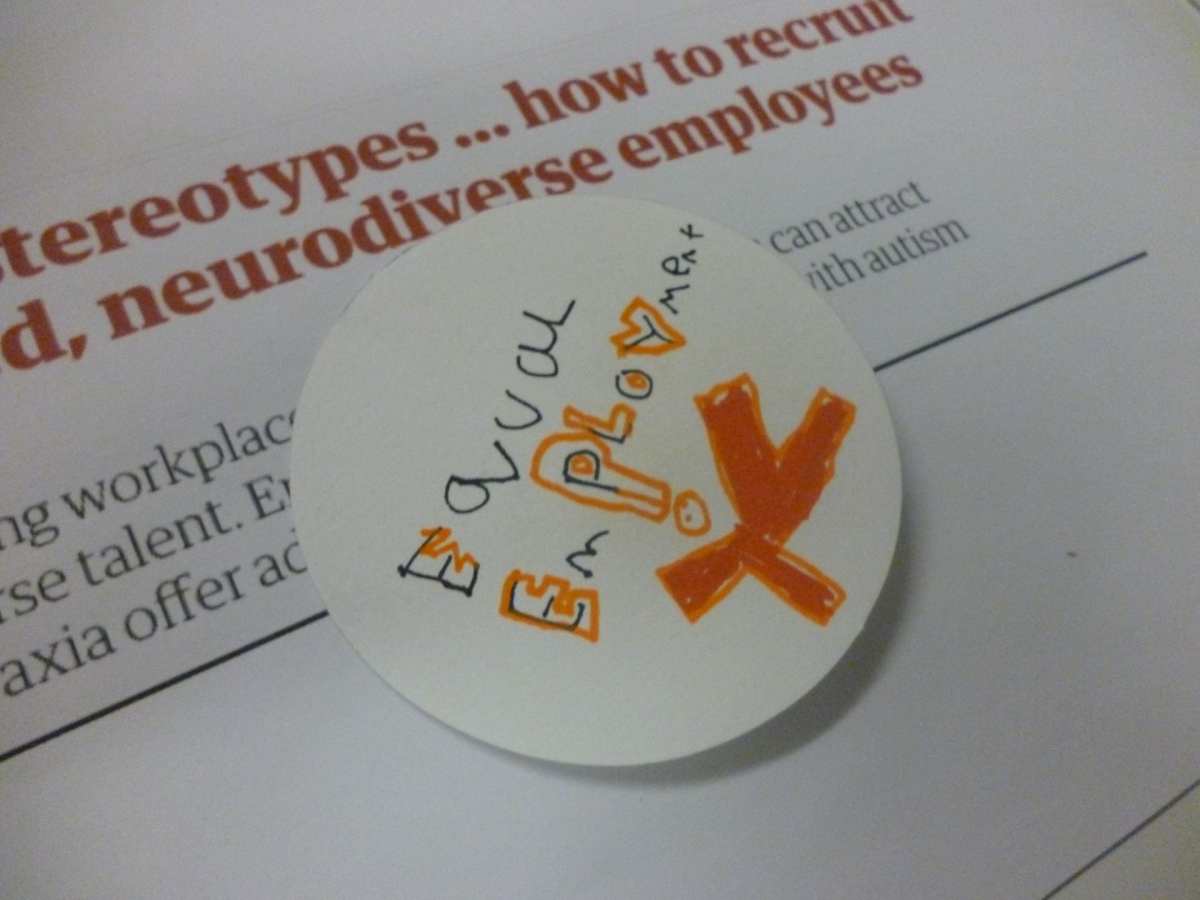 Visitors protest badge.