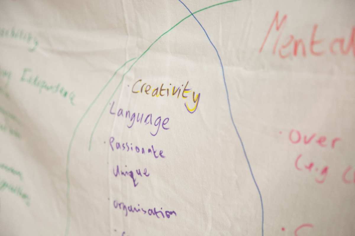 Close up of protest banner.