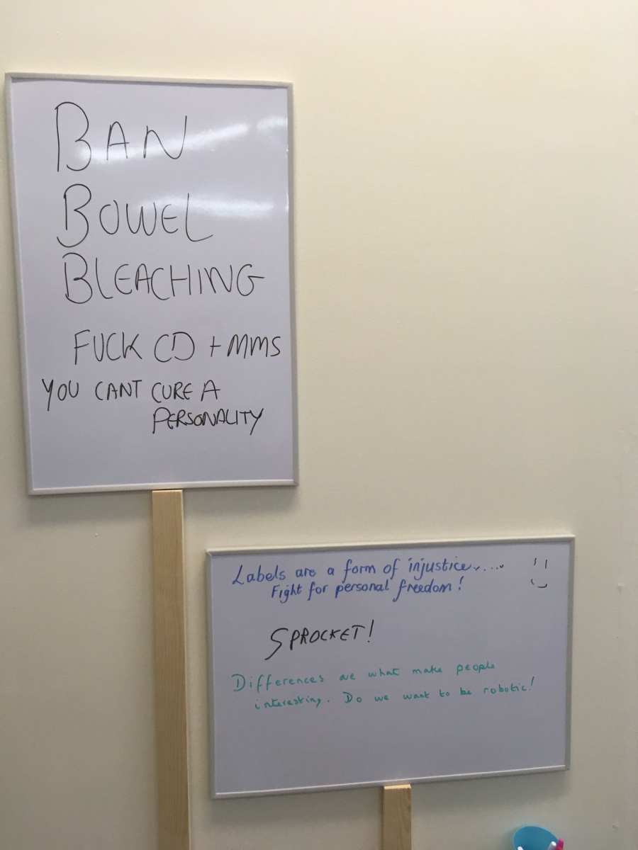 Accessible Protesting whiteboard protest signs