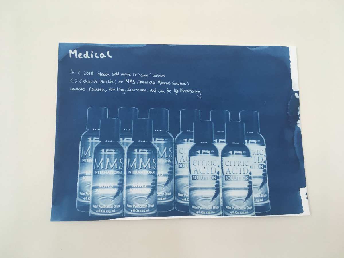 Medical cyanotype on paper